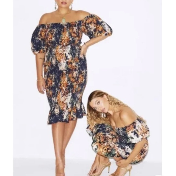 Never Fully Dressed Dresses & Skirts - Never Fully Dressed Navy Bloom JoJo MIDI Dress-Curve SZ 20 NWT
